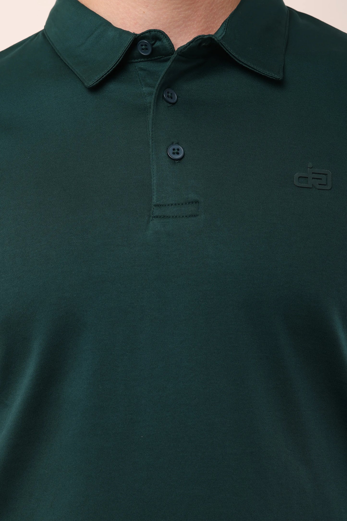 Supima Green Polo Neck T-Shirt Men