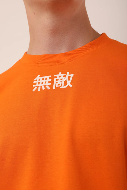 Zoro Orange ⁠Graphic Drop Shoulder Oversized T-Shirt Men