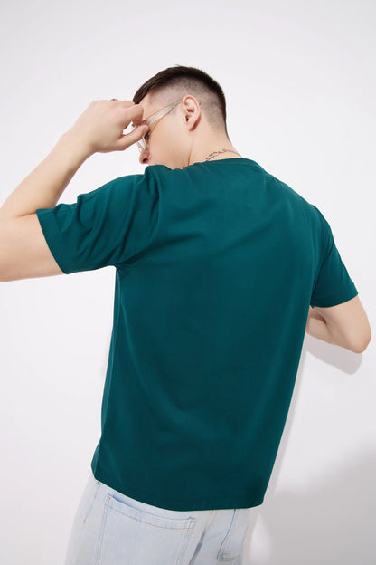 Supima Premium Green Crew Neck T-Shirt Men